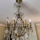 brass and crystal chandelier