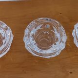 3 candle holders cristal d'arques "royal" model