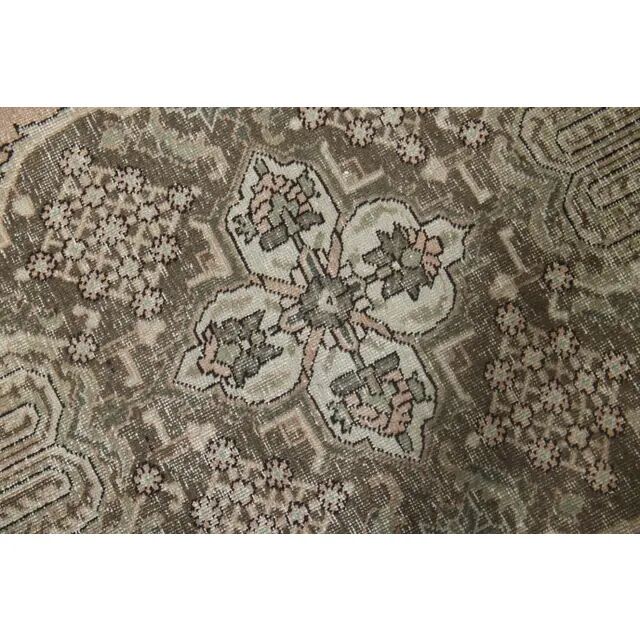1970s Vintage Persian Handmade Wool Orange Area Rug 298x370