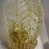 Pair of Murano glass and gold inlaid sconces Barovier Toso, Italy 1990