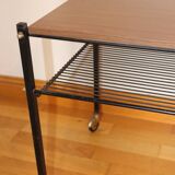 Black metal turntable table