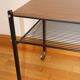 Black metal turntable table