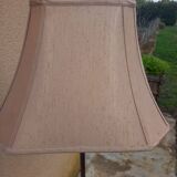 Floor lamp gilded bronze base lampshade fabrics