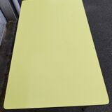 Yellow Formica Table 2 Extensions 1 Vintage Drawer