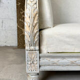 Louis XVI style alcove bed bench, 1900 period