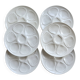 6 vintage white earthenware oyster plates