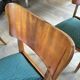 6 beech and teak chairs - Denmark 1940s