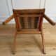 Vintage armchair from the 50s/60s – wood & red faux leather – Scandinavian style
