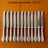 Christofle cluny ,12 couteaux à entremets fromage desserts 19,5 cm excellent état