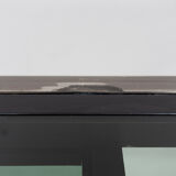 Table à manger en verre fumé extensible par Milo Baughman