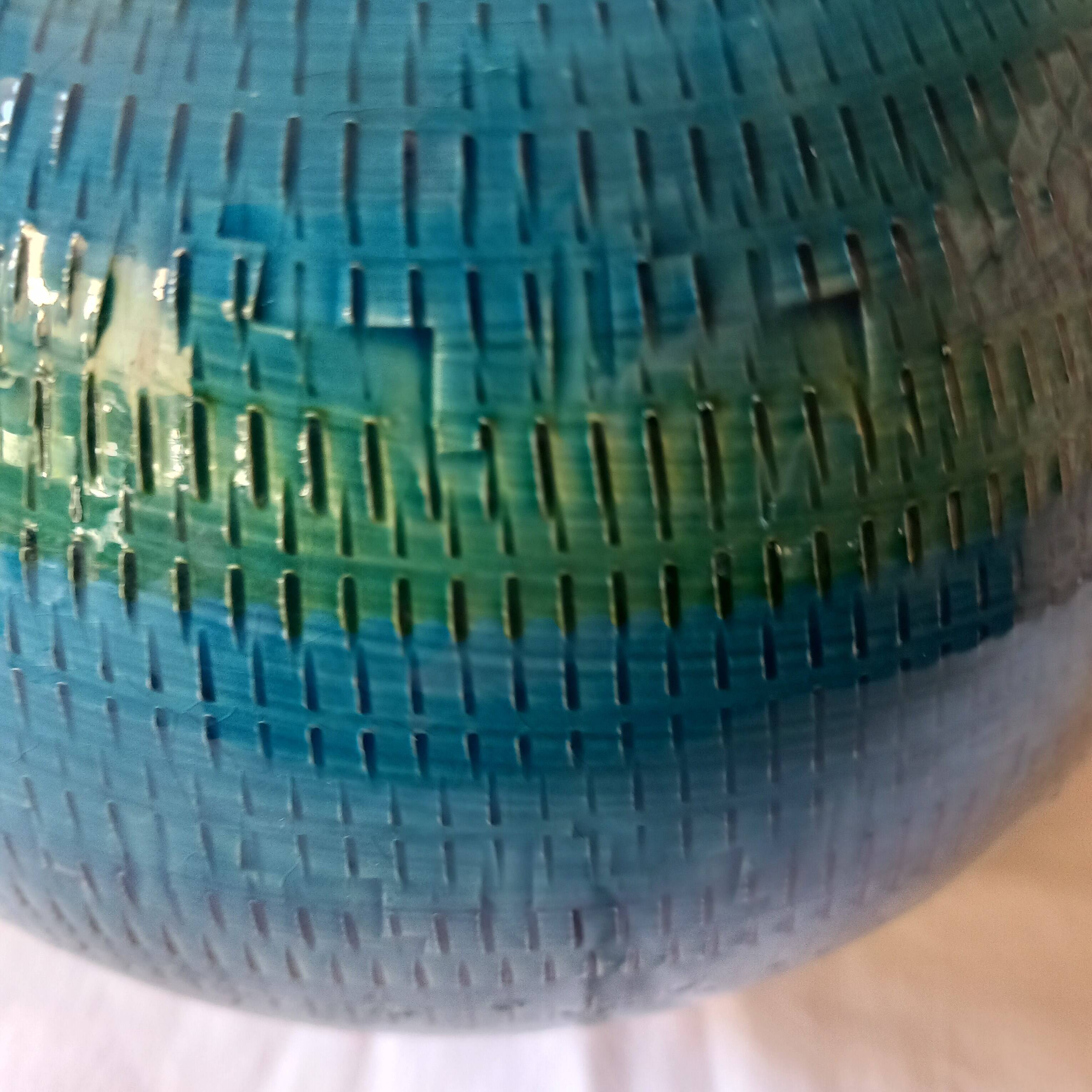 Round vase Rimini blue by Aldo Londi for Bitossi