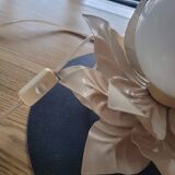 Flower table lamp - Opaline globe