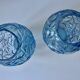 Paire de vases Art Déco en pâte de verre bleue