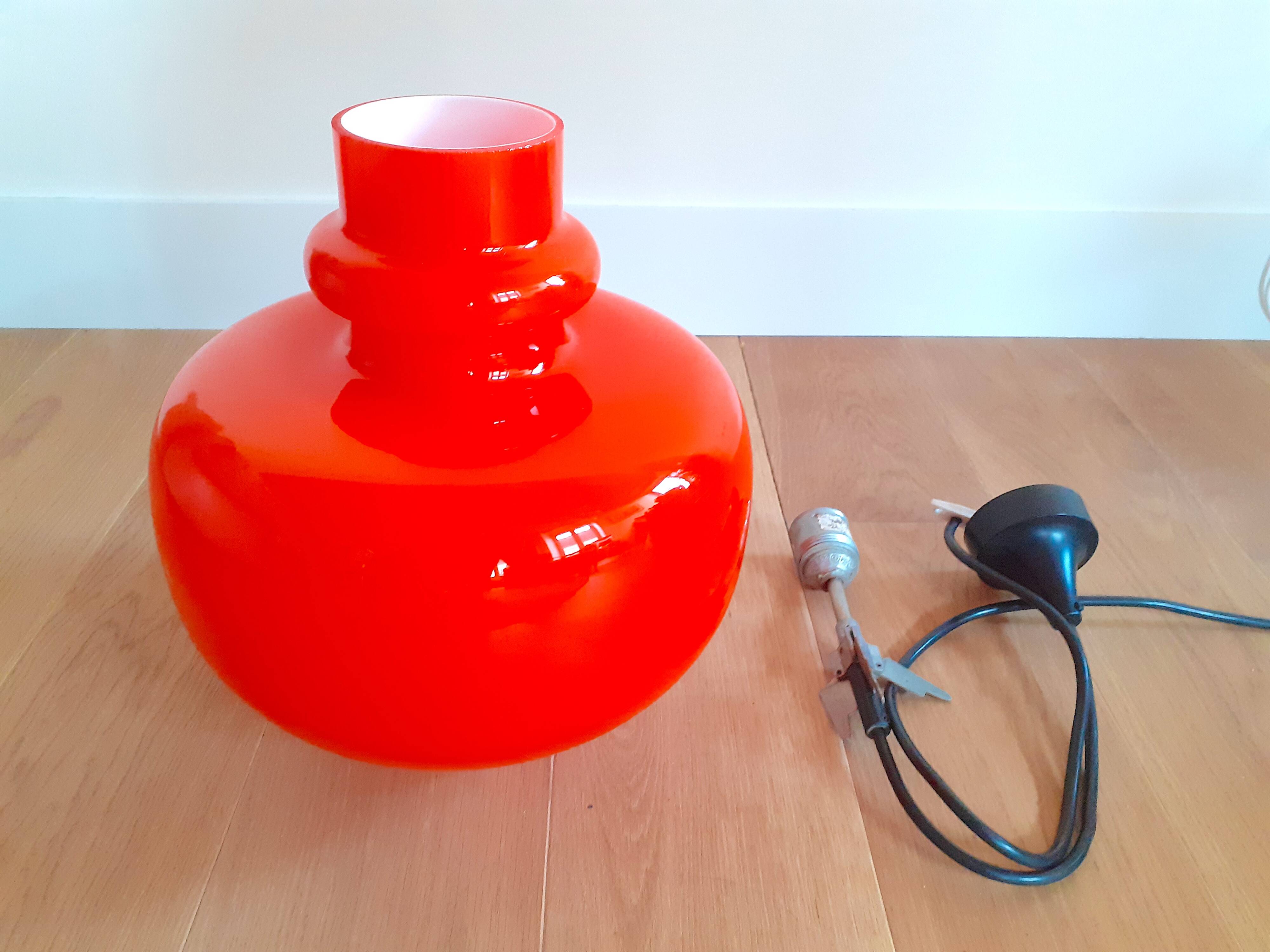 Vintage blown glass pendant light - Design by Hans Agne Jakobsson for Staff