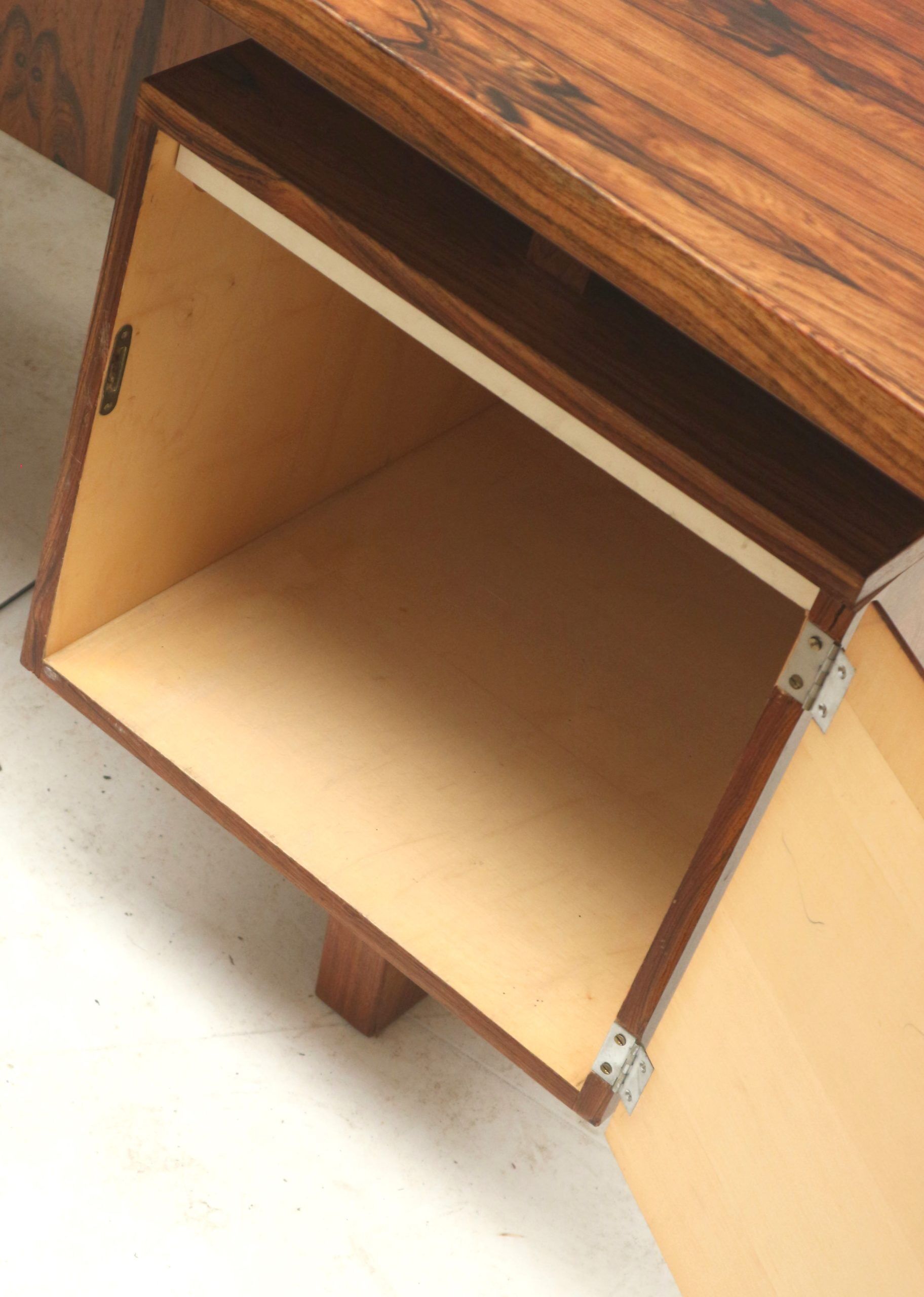 Large rosewood boomerang desk / executive desk from the 1960s