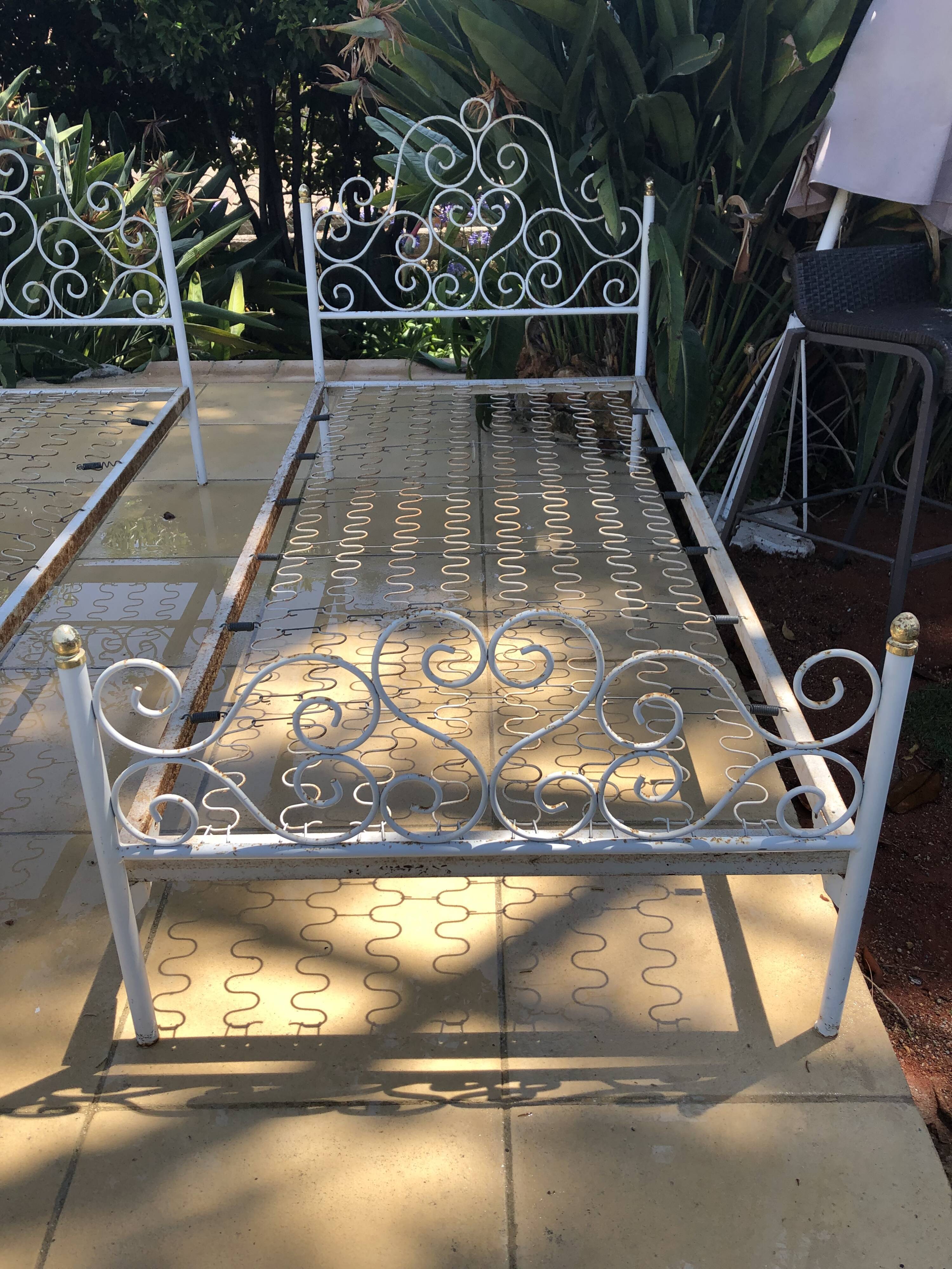 Old iron and brass beds