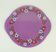 1970s CAKE PLATE staffel-keramik purple glaze with flower decor