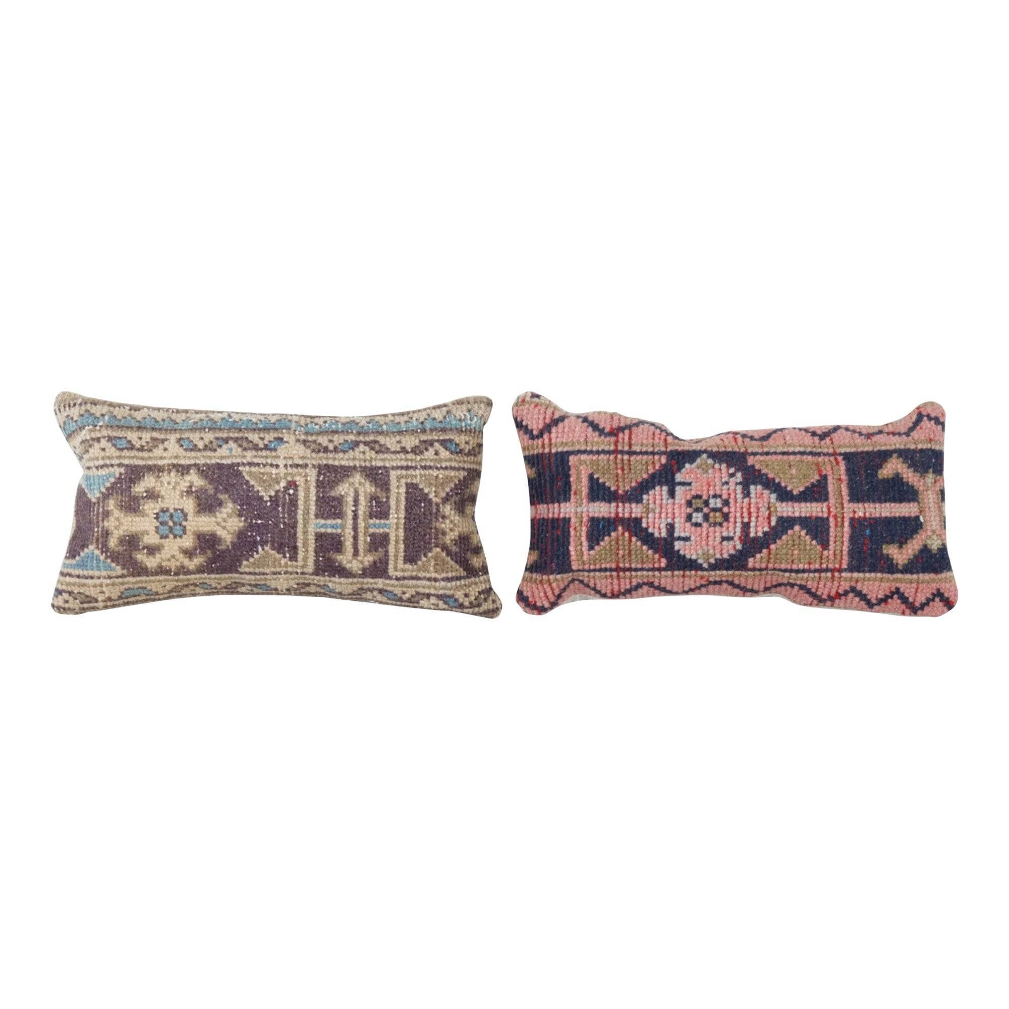 Set of 2 vintage Turkish cushion covers 23x48 cm