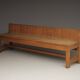 Dutch Traditionalist oak bench, Delft School. 1920s