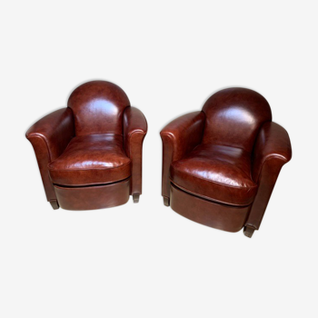 Paire de fauteuils club