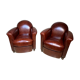 Paire de fauteuils club