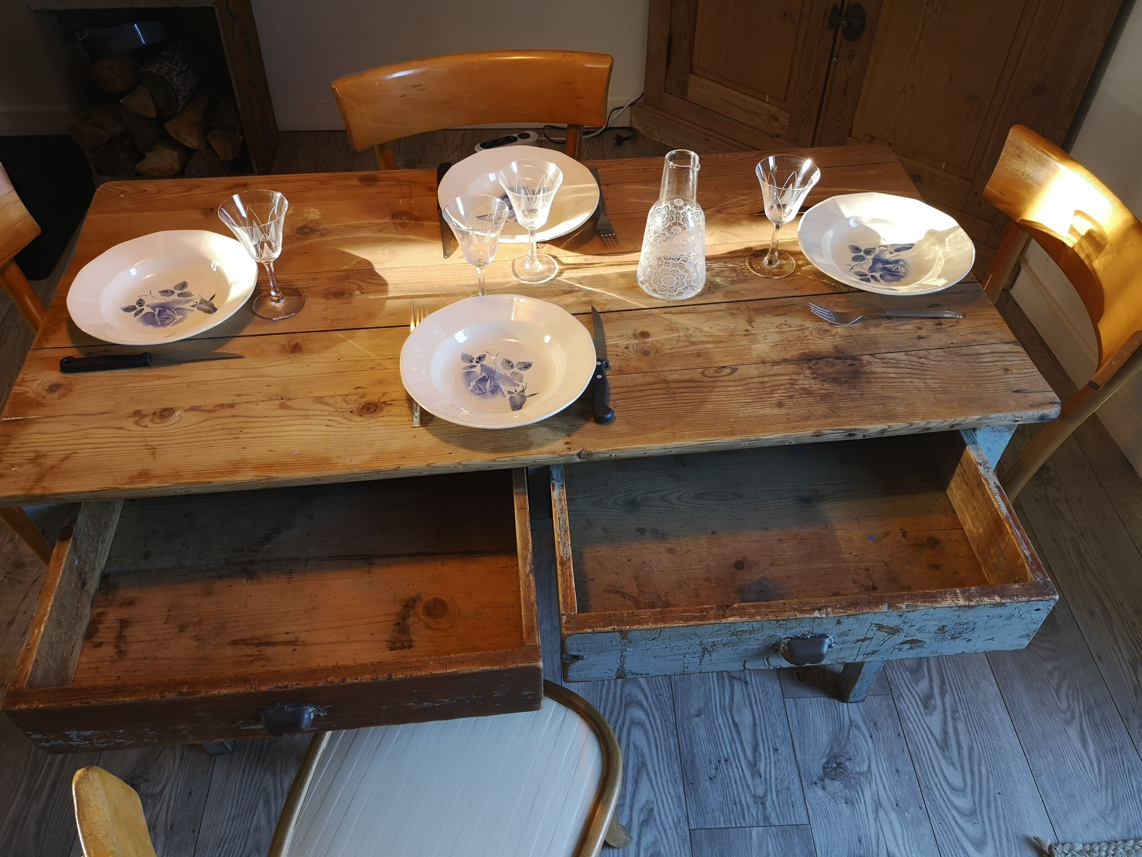 Vintage farm table