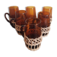 Lot de 6 verres vintage