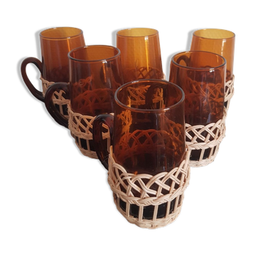 Set of 6 vintage glasses