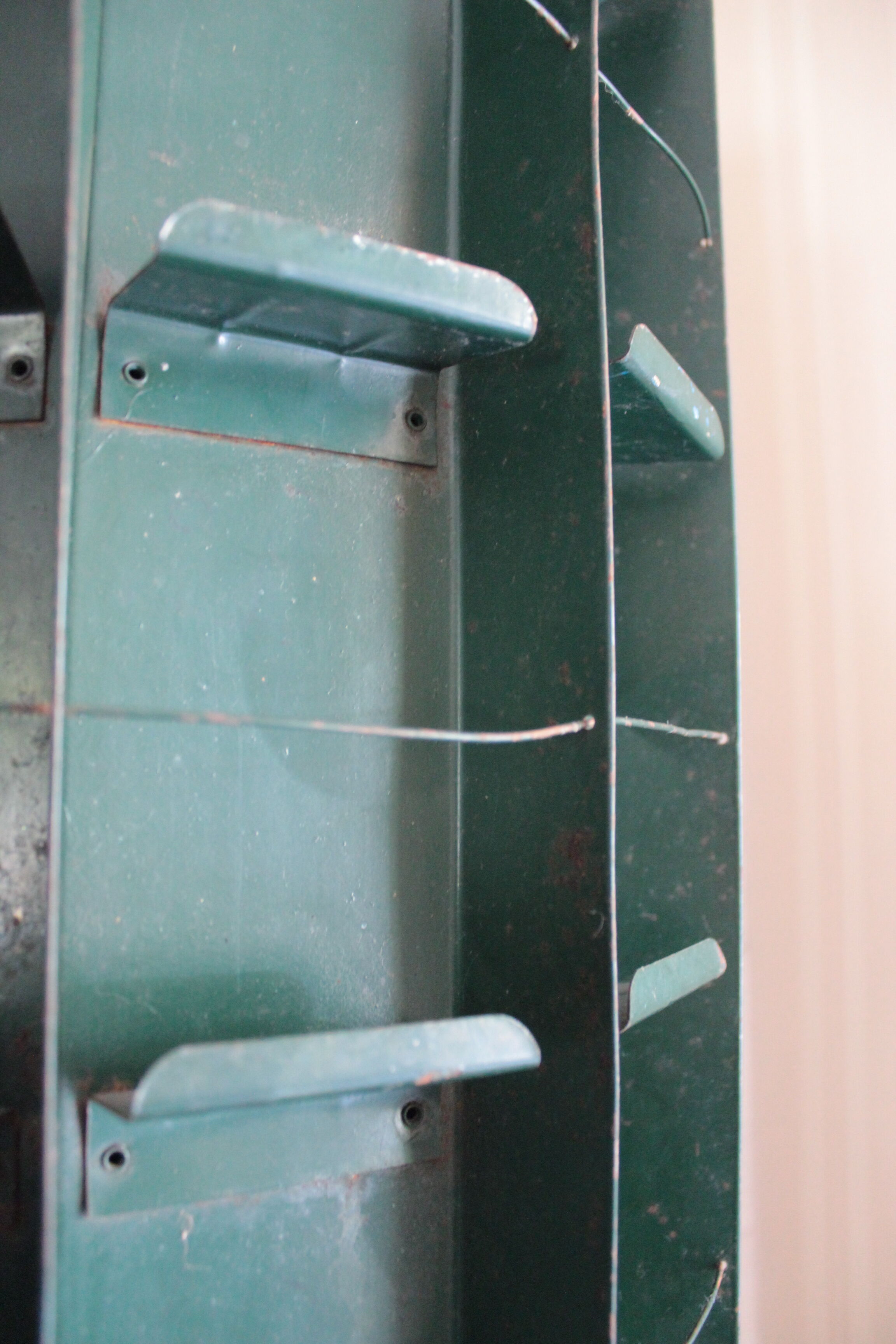 Old turnstile display with sheet seed bag