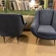 Pair of Italian armchairs 1950 design isa bergam