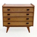 Vintage 1960s chest of drawers with compass legs