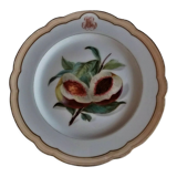 Flat plate heel porcelain of Paris monogram Ch. Pillivuyt XIXth