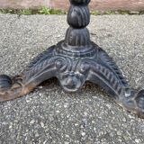 Pedestal table metal & wood garden bistro