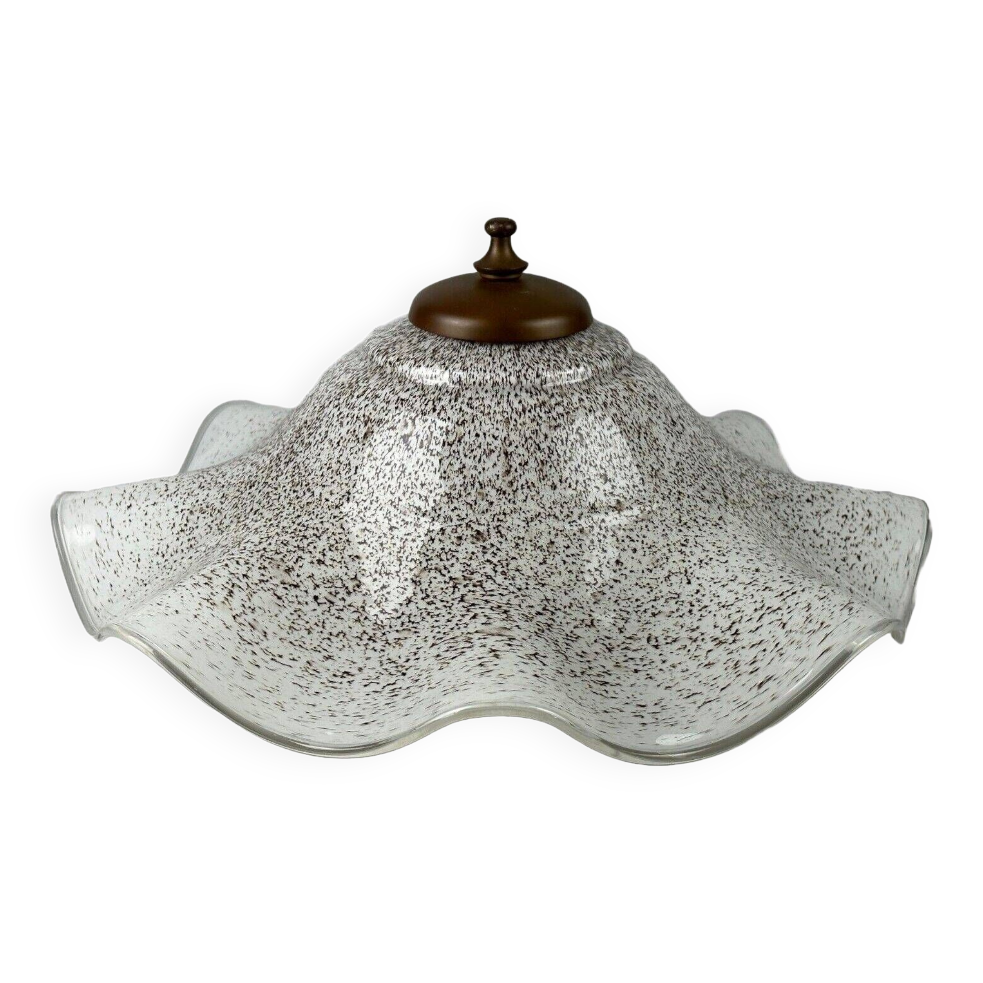 60s 70s Lamp Fixture Ceiling Lamp Flush Mount Doria Glass Space Age