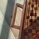 Large octagonal wooden marquetry platter
