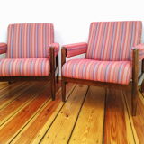 A pair of armchairs, vintage, 60s