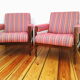 A pair of armchairs, vintage, 60s