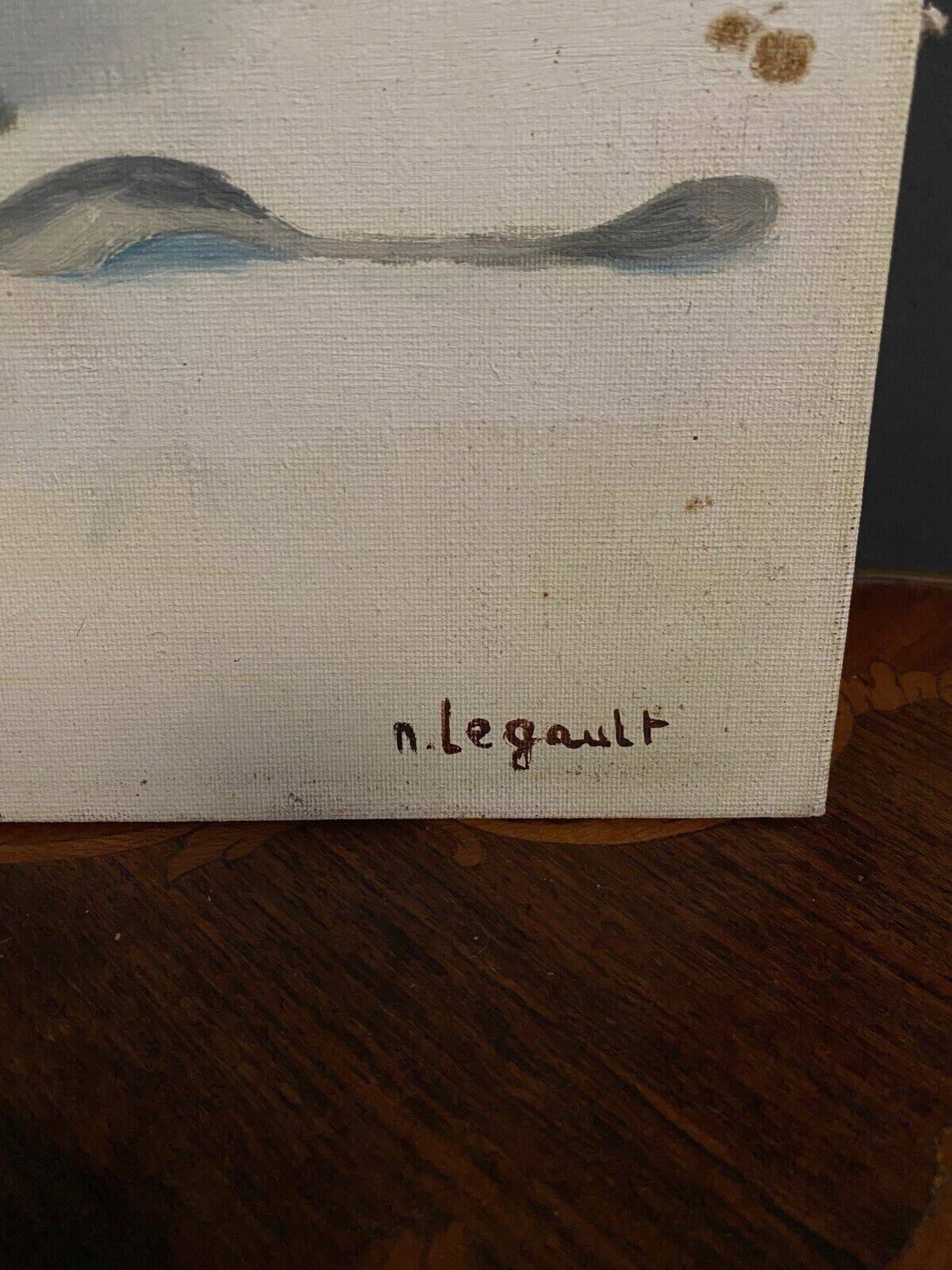 Oil on canvas still life by Nicole Legault La Tasse bleue 1980