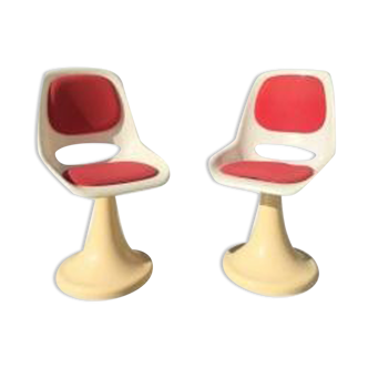 Paire de chaises vintage circa 1960-1970 Friedrich Stuckenbroker