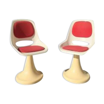 Pair of vintage chairs 1960-1970 Friedrich Stuckenbroker