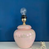 vintage pink iridescent lamp foot