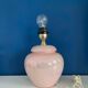 vintage pink iridescent lamp foot