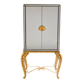 Cabinet bar Maison Jansen bois doré et miroirs vers 1940