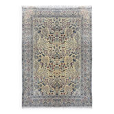 Tapis Persan Nain Iran Laine et Soie Vers 1960"fait Main - 1.60 x 2.30 Mètres