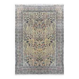 Persian Nain Iran Wool and Silk Rug Circa 1960" Handmade - 1.60 x 2.30 Meters