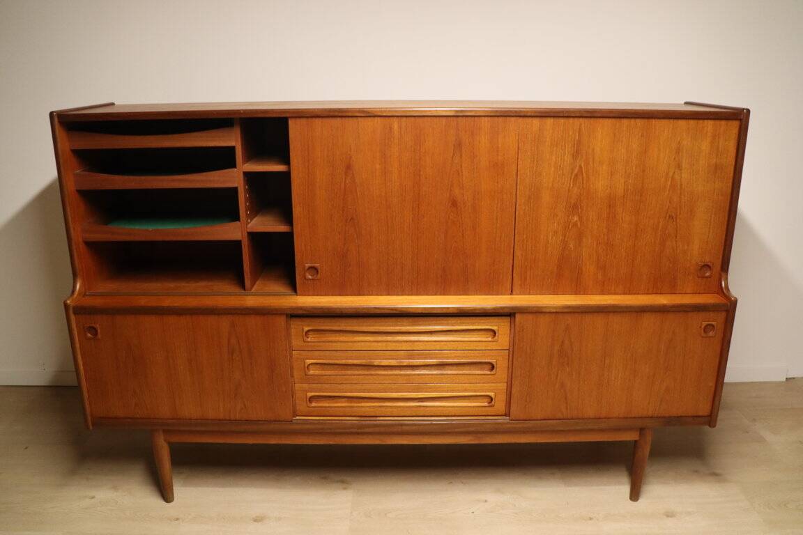 Enfilade haute scandinave édition Samcom en teck, 1960