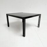 Black granite side table or coffee table from the 1980’s