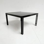 Black granite side table or coffee table from the 1980’s
