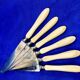 6 antique dessert cheese knives from the 19th century