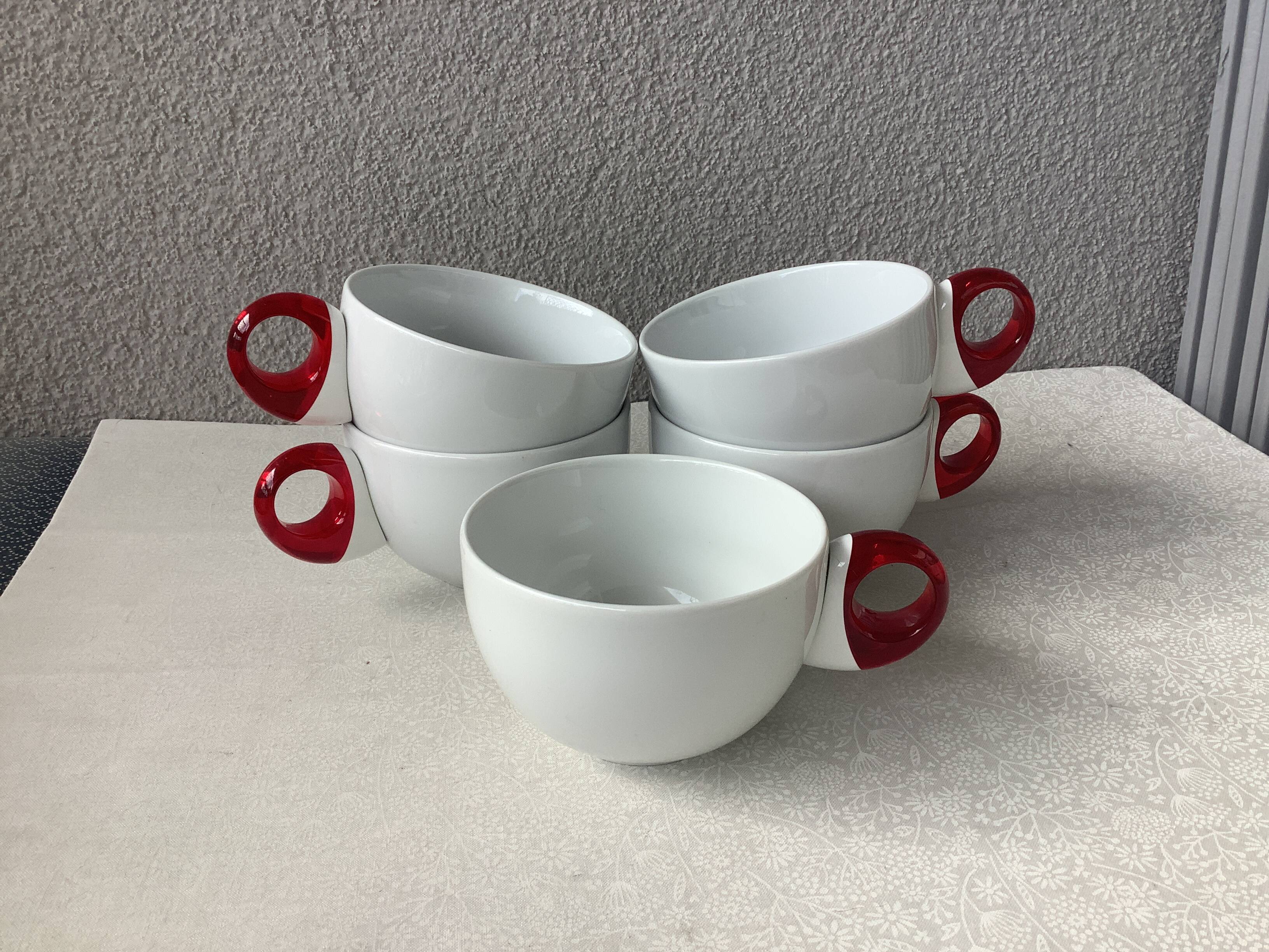 Guzzini porcelain breakfast cups